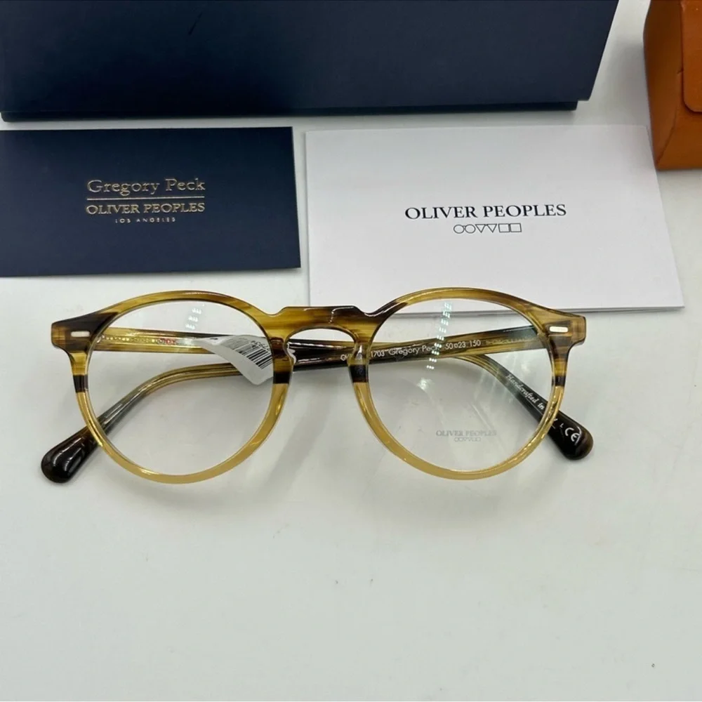 Unisex Gucci, Oliver Peoples Gregory Peck collaboration, eyeglasses made Italy